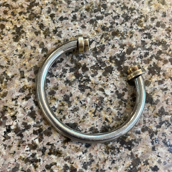 Saint Laurent Paris Unisex Silver Cuff Bracelet - Picture 2 of 4